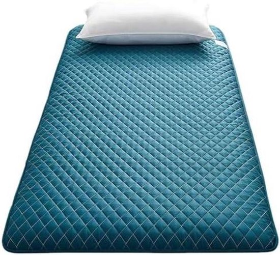Japanse futonmatras - Slaapkussen opvouwbaar - Comfortabel slapen - Ondersteunend oprolbaar bedtopper - 90 x 200 cm - Groen