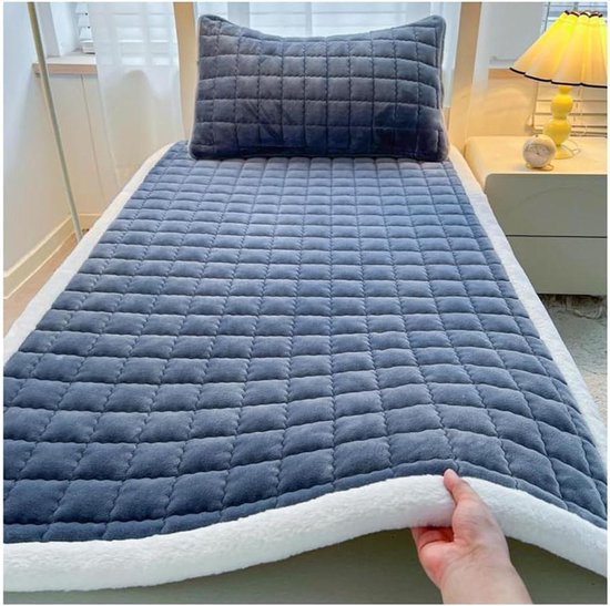 Japanse Futonmatras - Slaapmat Opvouwbaar - Comfortabel Slapen - Verstelbare Ondersteuning - 90 x 190 cm - Grijs