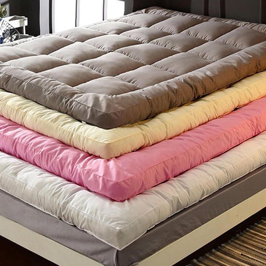 Japanse futonmatras - Vloer slaapmat - Ruimtebesparend slapen - Oprolbaar en opvouwbaar - 100x200cm - Bruin