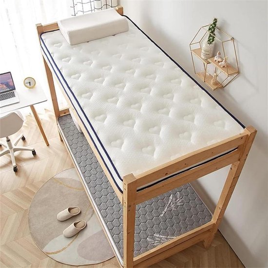 Japanse futonmatras - Vloerbed campingmatras - Comfortabel slapen - Opvouwbaar en draagbaar - 120 x 190 cm - Wit