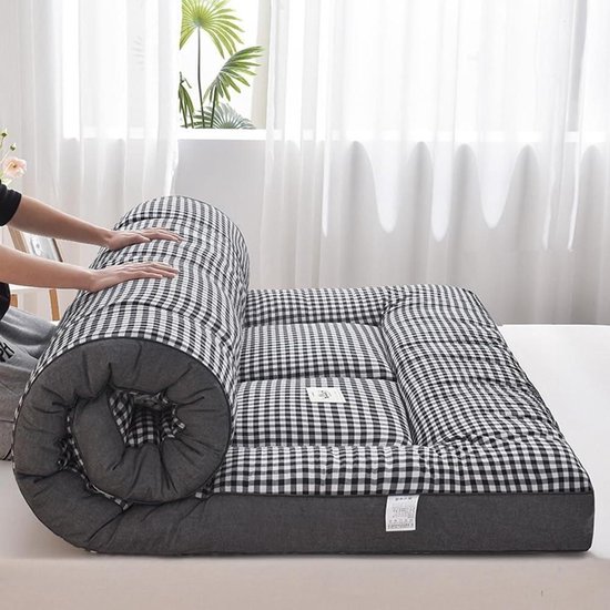 Japanse futonmatras - Vloerbed matras - Comfortabel slapen - Driedimensionaal verdikt - Eenpersoons tot Kingsize - Grijs