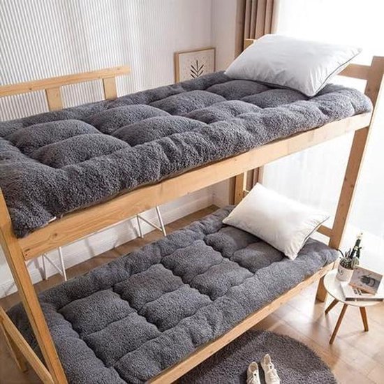 Japanse futonmatras - Vloerbed - Ruimtebesparend slapen - Lichtgewicht draagbaar - 60 x 100 cm - Grijs