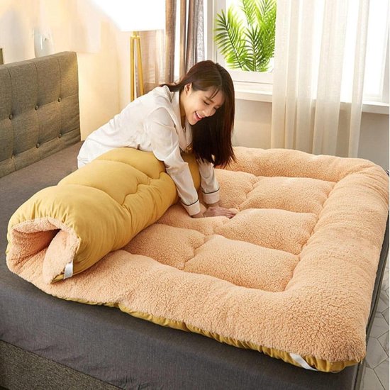 Japanse Futonmatras - Vloermatras Gastenbed - Comfortabel Slapen - Oprolbaar Ademend - Volledige Grootte - Grijs