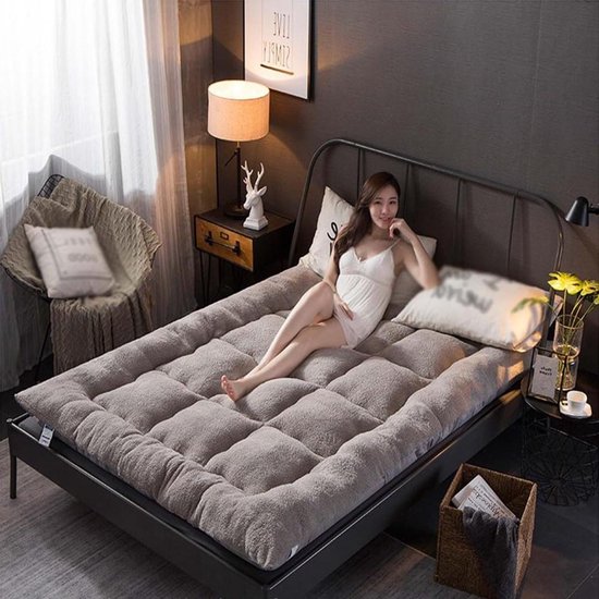 Japanse Futonmatras - Vloermatras Opvouwbaar - Comfortabel Slapen - Extra Dikke Vulling - 120 x 200 cm - Eff effen