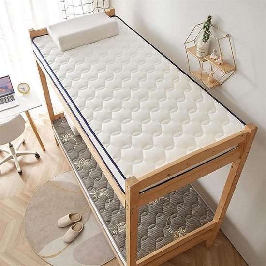 Japanse Futonmatras - Vloermatras Opvouwbaar - Comfortabel Slapen - Huidvriendelijk Materiaal - 90 x 190 cm - Wit