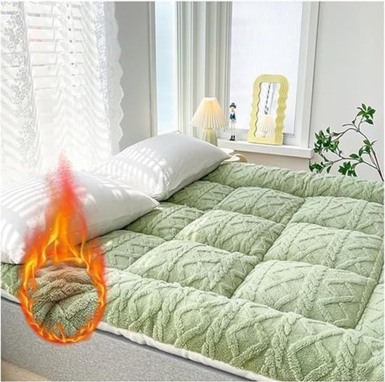 Japanse Futonmatras - Vloermatras Opvouwbaar - Ruimte Besparen - Oprolbaar Ademend - Full-size - Groen