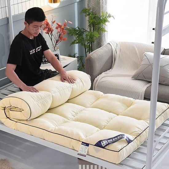 Japanse futonmatras - Vloermatras slaapkussen - Comfortabel slapen - Opvouwbaar en draagbaar - 180x200cm - C
