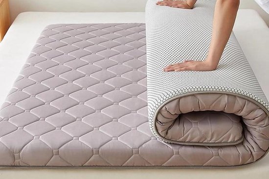 Japanse futonmatras - Vloermatras slaapmat - Comfortabel slapen - Ergonomisch ontworpen - 80x190 cm - Grijs