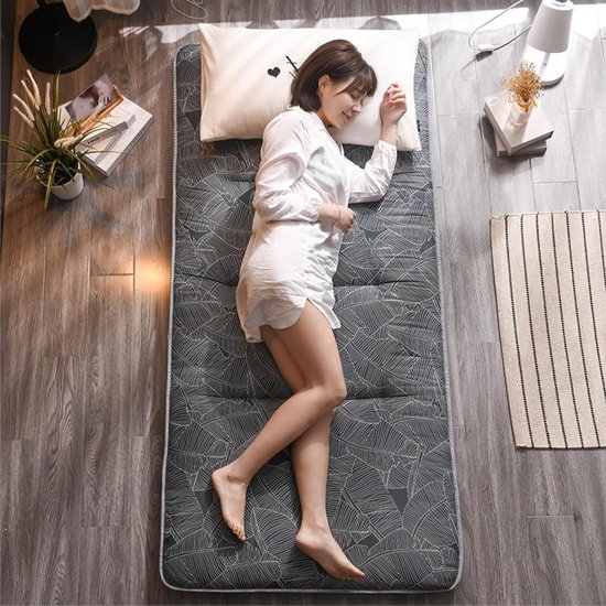 Japanse Futonmatras - Vloermatras Tatami - Comfortabel Slapen - Opvouwbaar en Ademend - Queen 150x200cm - Grijs