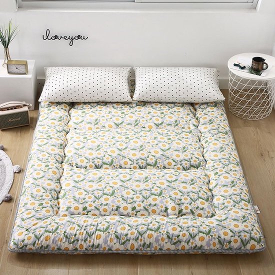 Japanse Matras - Futon Matras Tatami - Comfortabel Slapen - Huidvriendelijk Katoen - 100x200cm - G