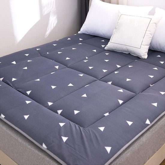 Japanse Matras - Futon Vloermat - Comfortabel Slapen - Opvouwbaar En Draagbaar - 150x200cm - Grijs