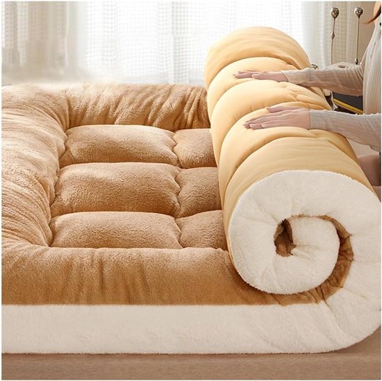 Japanse Matras - Oprolbare Vloerbedding - Comfortabel Slapen - Traagschuim Ondersteuning - 90 x 200 cm - Wit