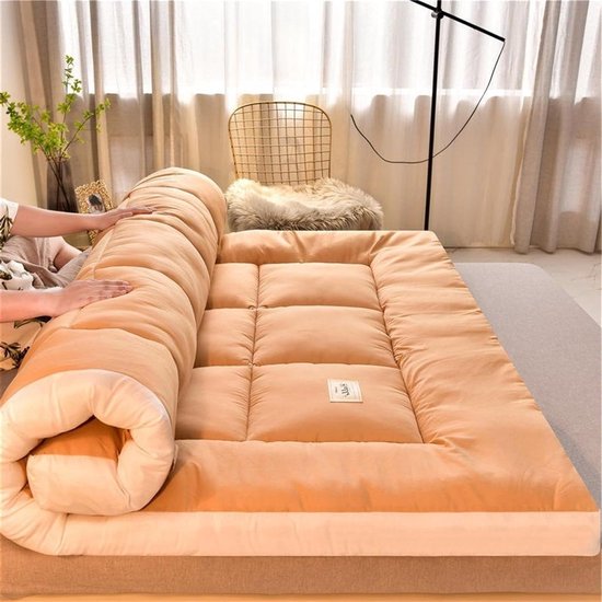 Japanse Matras - Opvouwbaar Slaapkussen - Ruimte Besparen - Ergonomisch Ontwerp - 1.2x2.0m - Kameelkleur