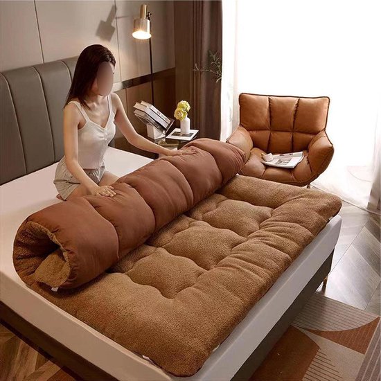 Japanse Matras - Vloer Matras - Comfortabel Slapen - Ademend Katoen - 90x200 cm - Grijs