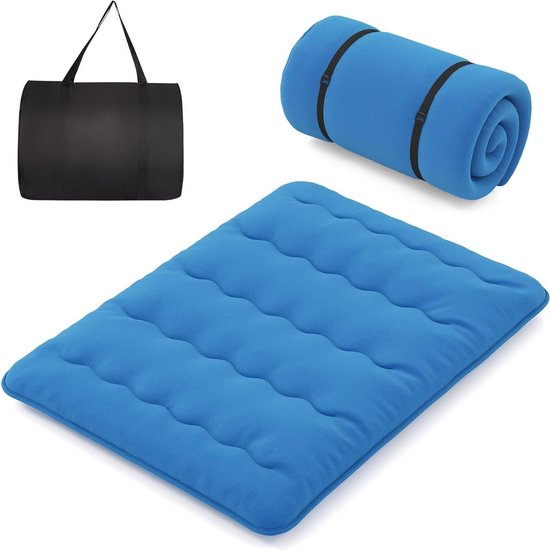 Japanse Matras - Vloermatras Opvouwbaar - Comfortabel Slapen - Afneembare Hoes - 90 x 200 cm - Blauw