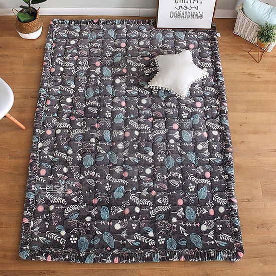 Japanse Matras - Vloermatras Opvouwbaar - Comfortabel Slapen - Ergonomisch Ontwerp - 110 x 200 cm - Grijs