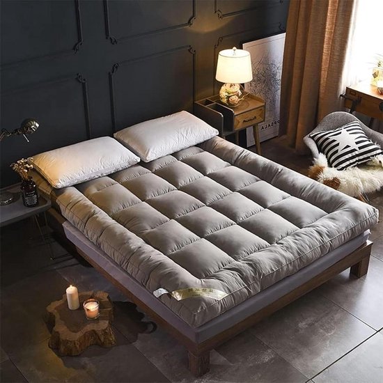 Japanse Matras - Vouwbaar Slaaptapijt - Comfortabel Slapen - Ergonomisch Ontwerp - 90x200cm - Grijs