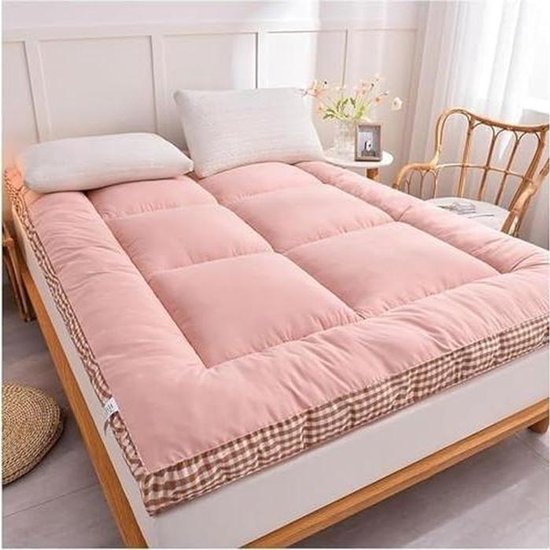 Japanse Opvouwbare Matras - Draagbaar Oprolbed - Kamperen Logeren - Ruimtebesparend Ontwerp - 90 x 200 cm - Grijs