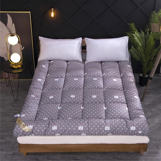 Japanse Opvouwbare Matras - Futon Slaapmat - Comfortabel Slapen - Drie dimensionaal Quilted Design - 120cmx200cm - Crown van Merkloos