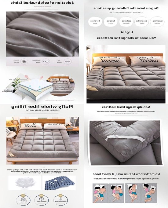 Japanse Opvouwbare Matras - Futon Vloermat Slaapmat - Comfortabel Slapen - Ergonomisch Ontwerp - 180x200cm - Niet gespecificeerd