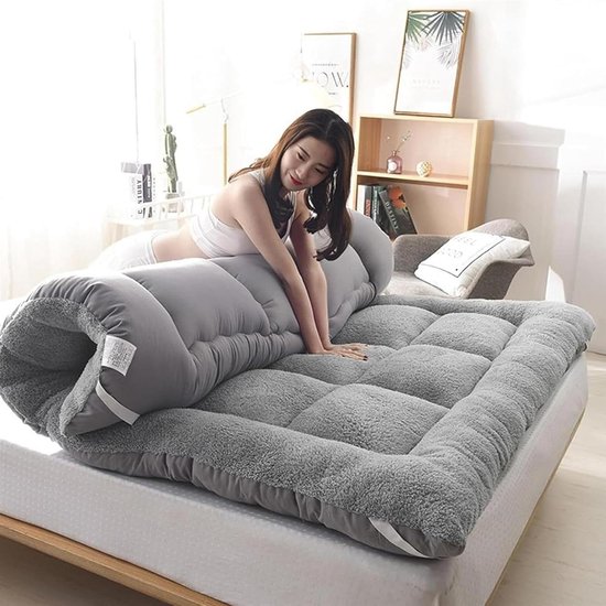 Japanse Slaapmat - Futon Matras - Comfortabel Slapen - Extra Dikke Vulling - 100x200cm - Naturel
