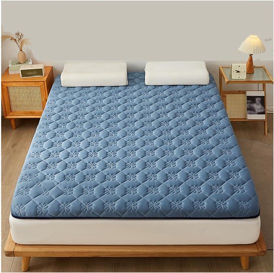 Japanse Slaapmat - Futon Matras Vloermat - Comfortabel Slapen - Huidvriendelijk Pluche - 150 x 200 cm - Grijs