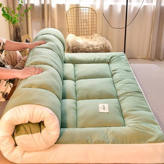 Japanse Slaapmatras - Oprolbare Vloerbed - Comfortabel Slapen - 8 cm Dik - 90 x 200 cm - Wit