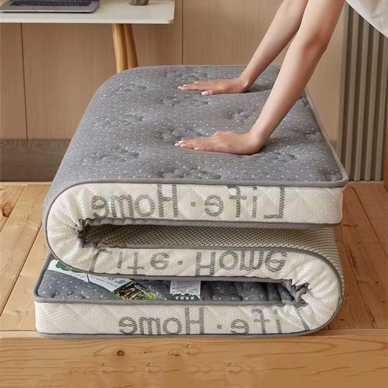 Japanse Tatami Mat - Opvouwbaar Slaapmatras - Vloer Slapen - 5-Laags Comfort - 100x200cm - Grijs
