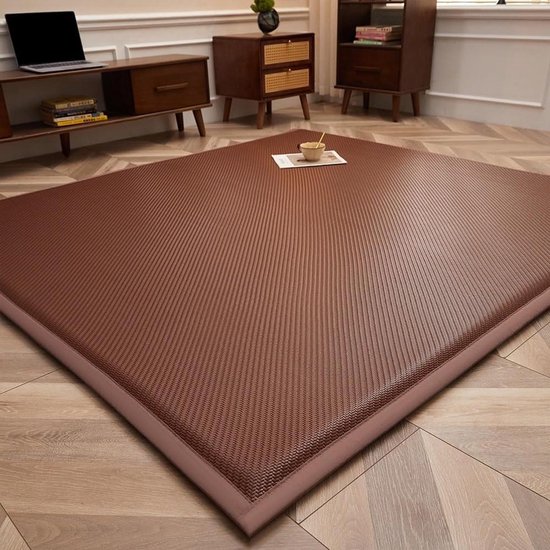 Japanse Tatami Mat - Vloerbed Slaapmat - Koel Slapen - Ademend Ontwerp - 120x190cm - Russet