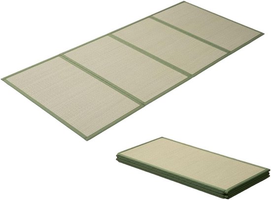 Japanse Tatami Matras 100x200 cm - Opvouwbare Vloermat van Natuurlijk Gras voor Yoga en Meditatie van MIINA