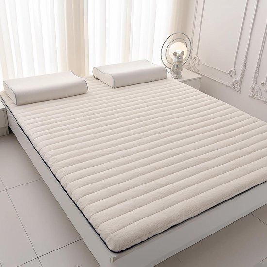 Japanse Tatami Matras - Opvouwbaar Futon - Comfortabel Slapen - Ergonomisch Ontwerp - 4 cm Dikte - Beige