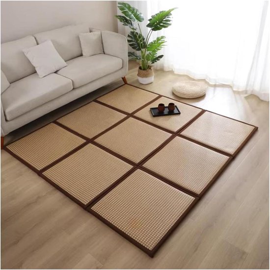 Japanse Tatamimat - Kruipmat Speelmat - Comfortabel Zitten - Koel Ademend - 120x180cm - Natuurlijk