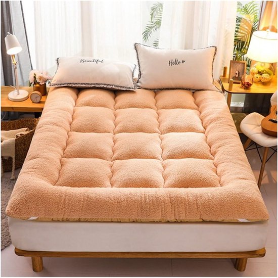 Japanse traagschuimmatras - Opvouwbaar slaapmatras - Comfortabel slapen - Dubbelzijdig ontwerp - 90 x 200 cm - Grijs