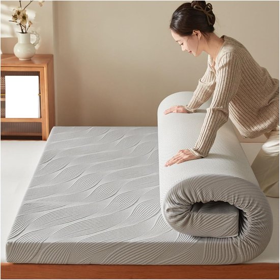 Japanse Vloer Matras - Opvouwbaar Slaapmatje - Ruimte Besparen - 5-laags Schuim - 120x190cm - Grijs