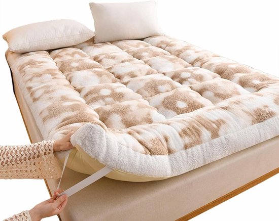 Japanse Vloermatras - Extra Dikke Futon - Comfortabel Slapen - Draagbaar Oprolbaar - 3 Inch Dik - Grijs