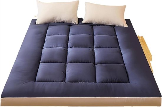 Japanse vloermatras - Futon matras - Comfortabel slapen - Ademend en zacht - 90x200 cm - Grijs