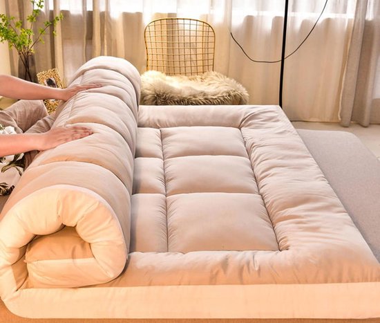 Japanse Vloermatras - Futon Matras - Comfortabel Slapen - Ademend Katoenoppervlak - 150x200cm - Groen