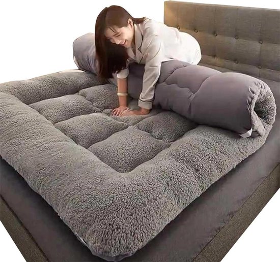Japanse Vloermatras - Futon Matras Kamperen - Comfortabel Slapen - Ergonomisch Ontwerp - 150x200cm - Oranje