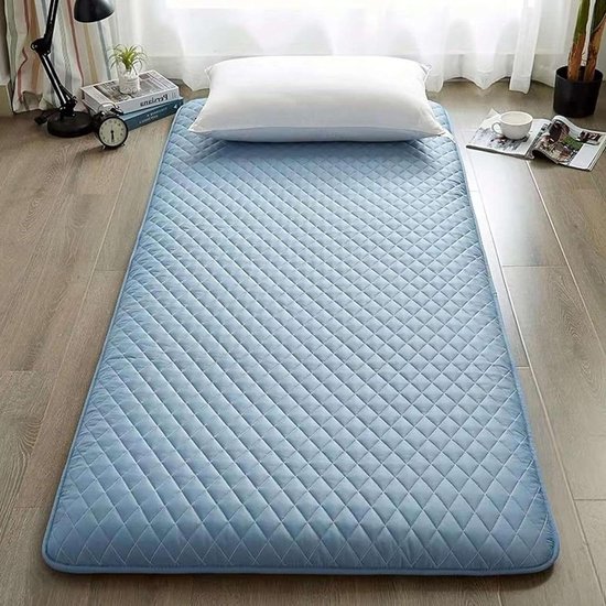 Japanse Vloermatras - Futon Matras Kamperen - Comfortabel Slapen - Zacht Vouwbaar Rolbaar - 150x200 cm - Grijs