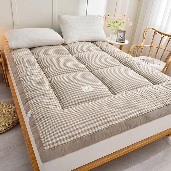 Japanse Vloermatras - Futon Matras Oprolbaar - Comfortabel Slapen - Langzame Rebound Ondersteuning - 1.8mx2m - Grijs