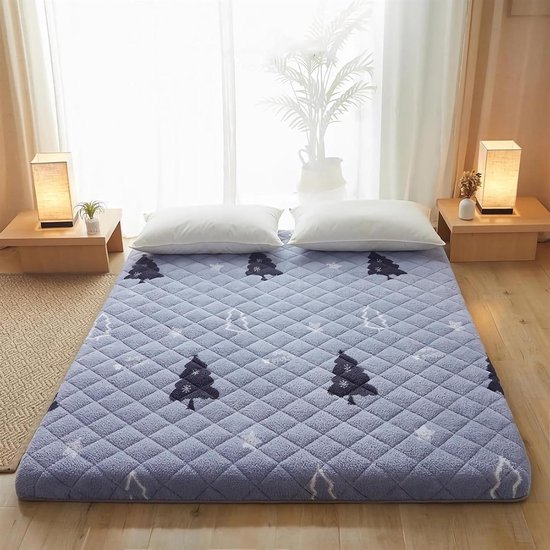 Japanse Vloermatras - Futon Matras Slaapmat - Comfortabel Slapen - Verbetert Oude Matrassen - 180x200 cm - Boom