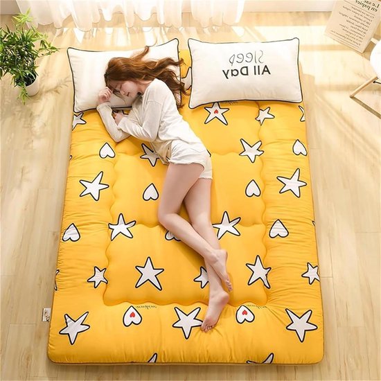 Japanse Vloermatras - Futon Matras Tatami - Comfortabel Slapen - Opvouwbaar Ademend - 4 cm dik - Grijs