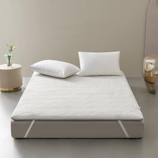 Japanse Vloermatras - Futon slaapmat - Comfortabel slapen - Opvouwbaar en draagbaar - 80x190cm - Wit