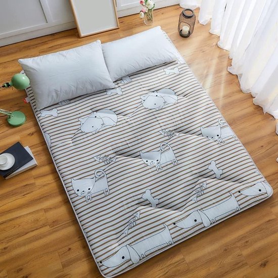 Japanse vloermatras Futonmatras dik 3 cm, Tatami-mat slaapmat Opvouwbaar oprolmatras Studentenslaapzaalmatras Vloerligstoel (Color : C4, Size : 100x200cm/39x79inch)