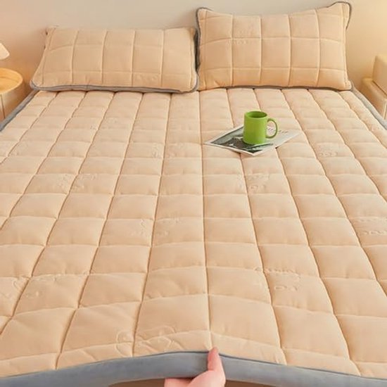 Japanse Vloermatras - Futonmatras Studentenkamer - Ruimte Besparen - Compact Opvouwbaar - 120x200cm - Bruin
