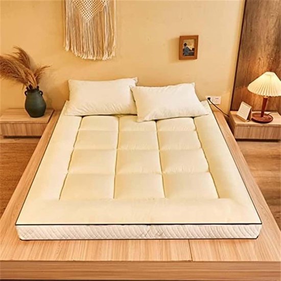 Japanse Vloermatras - Futonmatras Tatamimat - Comfortabel Slapen - Extra Dik Ontwerp - 90x200cm - Niet gespecificeerd