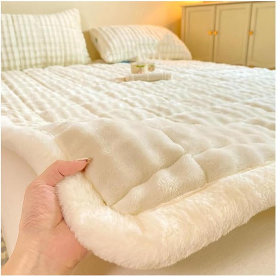 Japanse vloermatras - Opvouwbaar futon - Comfortabel slapen - Draagbare slaapoplossing - 180 x 200 cm - Fluweel