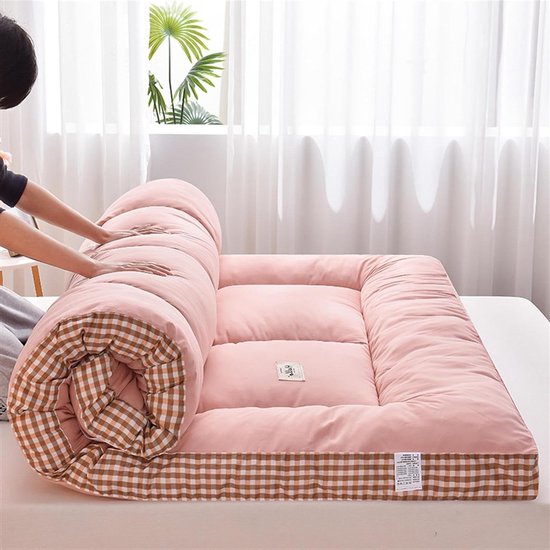 Japanse vloermatras - Opvouwbaar futon - Comfortabel slapen - Huidvriendelijke stof - 120 x 200 cm - Grijs
