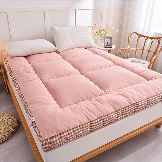 Japanse Vloermatras - Opvouwbaar Futon - Comfortabel Slapen - Zacht Dons Gevuld - Queensize 152x203cm - Grijs