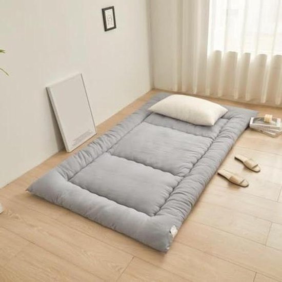 Japanse Vloermatras - Opvouwbaar Ligbed - Comfortabel Slapen - Innovatief 5-laags Ontwerp - 10 cm Dik - Grijs
